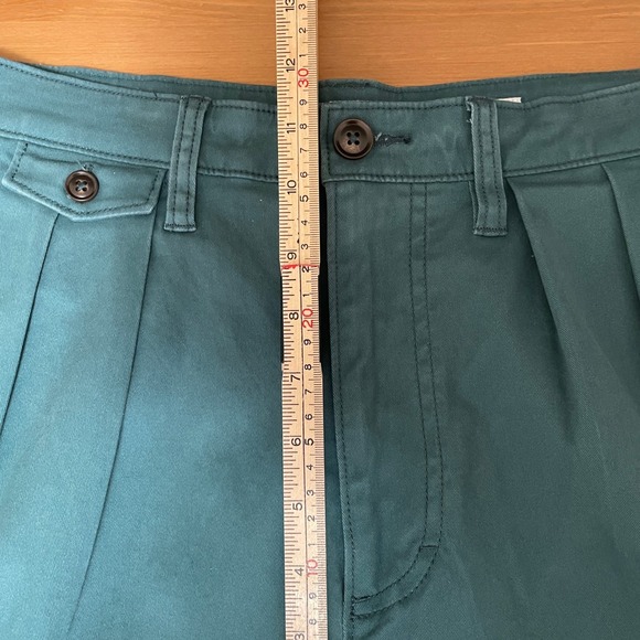 Urban Outfitters Teal Chinos Pants Pleated Front Hip Chic Trousers Mens‎ 34x32 - Picture 6 of 10